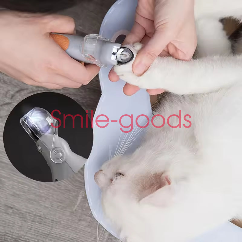Professional Pet Nail Clipper Scissors with LED Light Cat Dog Nail Clipper Tool