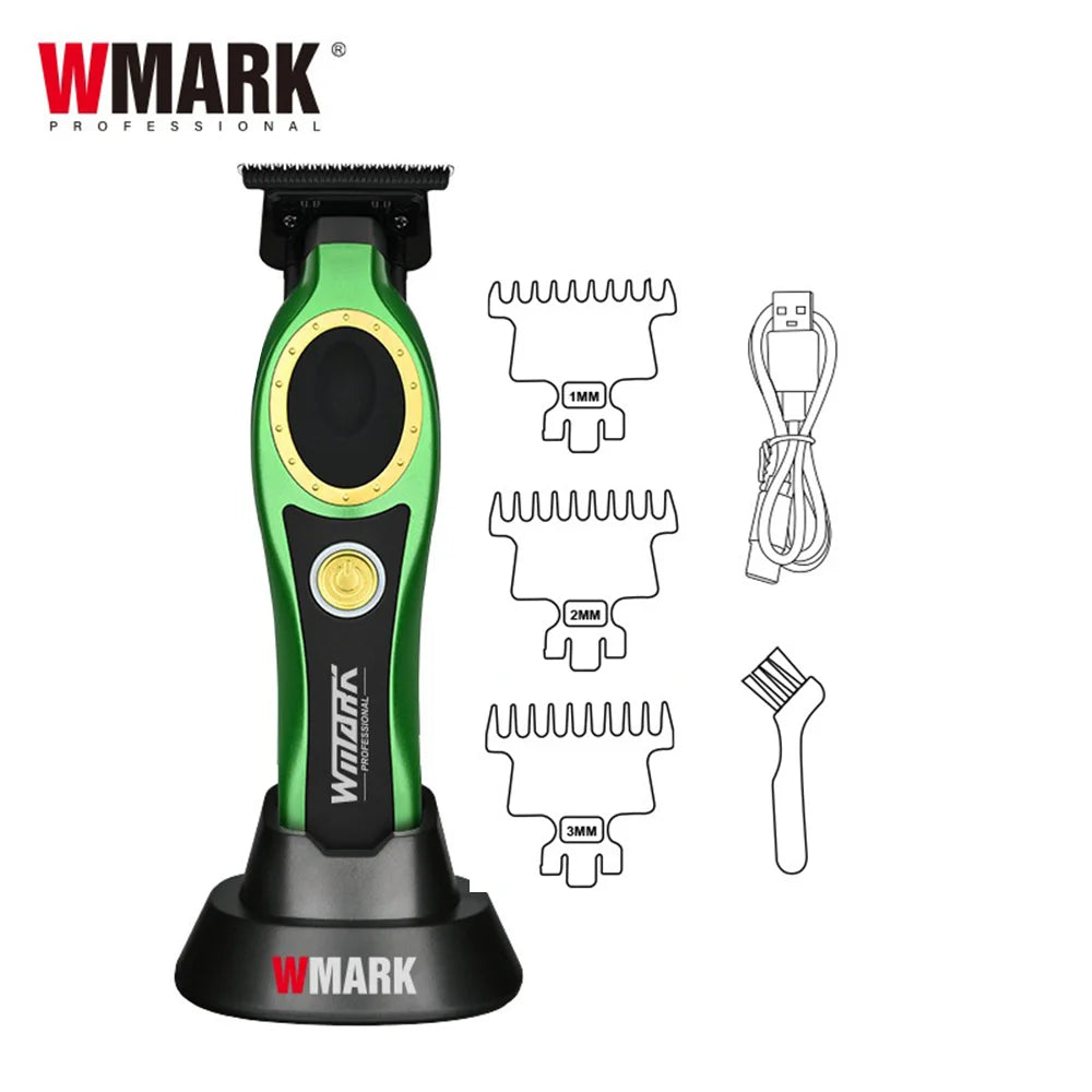 NG-7030 WMARK Men'S Professional Barber Salon Hair Clipper with Charging Base 4500Mah Trimmer 8500RPM High Speed Magnetic Comb