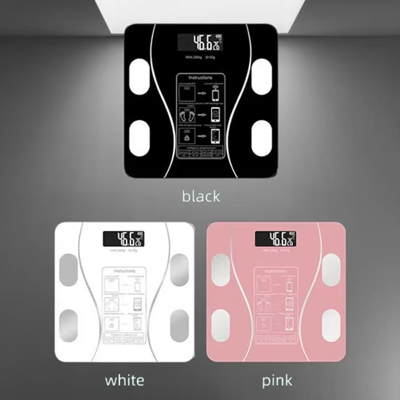 Smart Body Fat Weighing 180KG Digital Bathroom Scale Household Electronic Balance APP Glass LCD OEM Body Scale