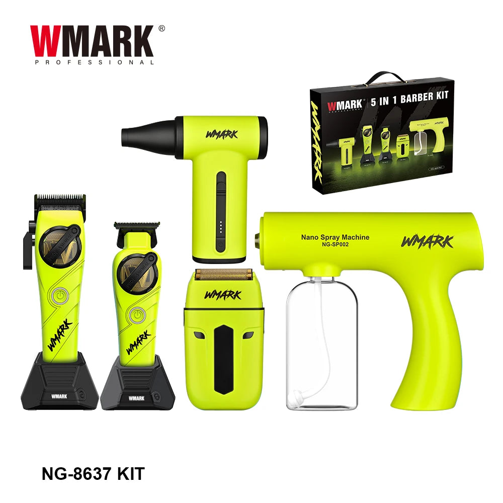 Translation missing: en.Professional Hair Clipper Shaver Hair Dryers and Spray Bottle Handheld 5 in 1 Barber KIT Gift Box Trimmer for Men NG-8637: Electronics & Gadgets