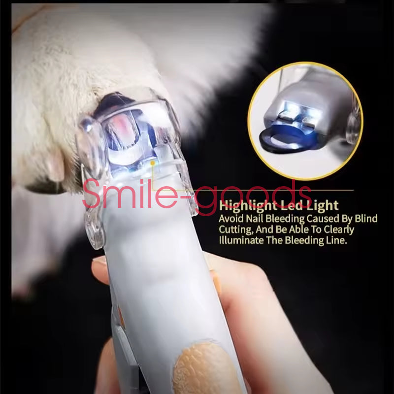 Professional Pet Nail Clipper Scissors with LED Light Cat Dog Nail Clipper Tool